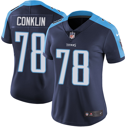 2019 Women Tennessee Titans #78 Conklin blue Nike Vapor Untouchable Limited NFL Jersey